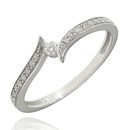 Fehér arany gyűrű 51-es méret - B49392